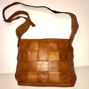 AMERICAN ANGEL huge brown all leather shoulder bag